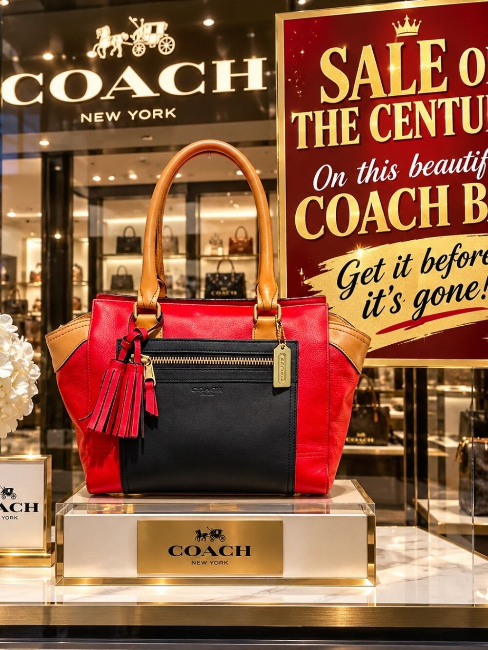 Coach *SALE* Colorblock Leather Purse NWOT